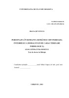 Personajul în romanul românesc din perioada interbelică (modalități de caracterizare psihologică)